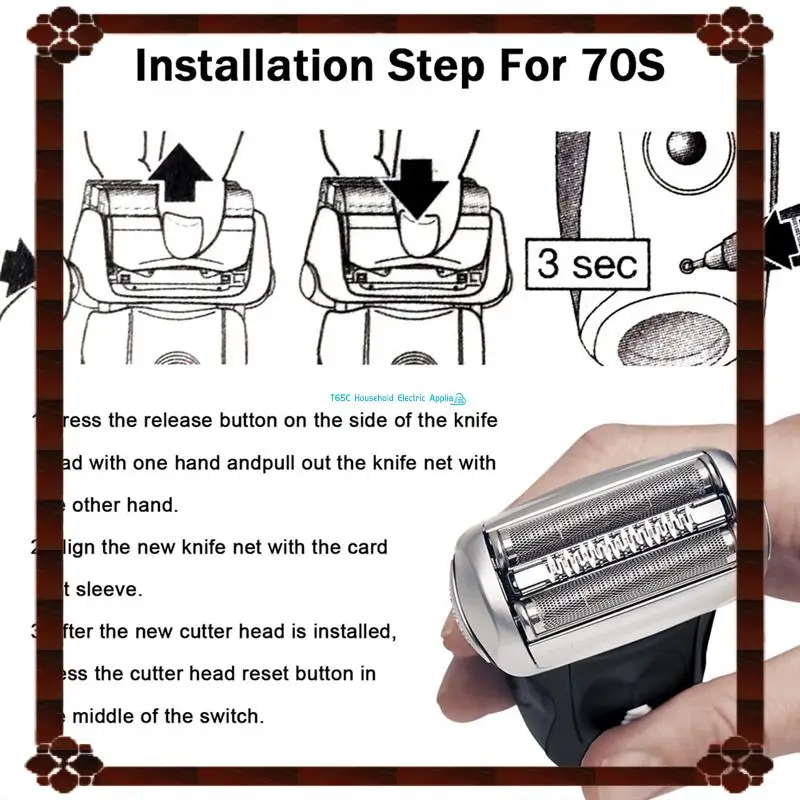 تسليم 24 ساعة 2X 70S لرأس بديل لسلسلة براون 7 المتوافق مع موديلات السلسلة 7 720,750CC,760CC, إلخ