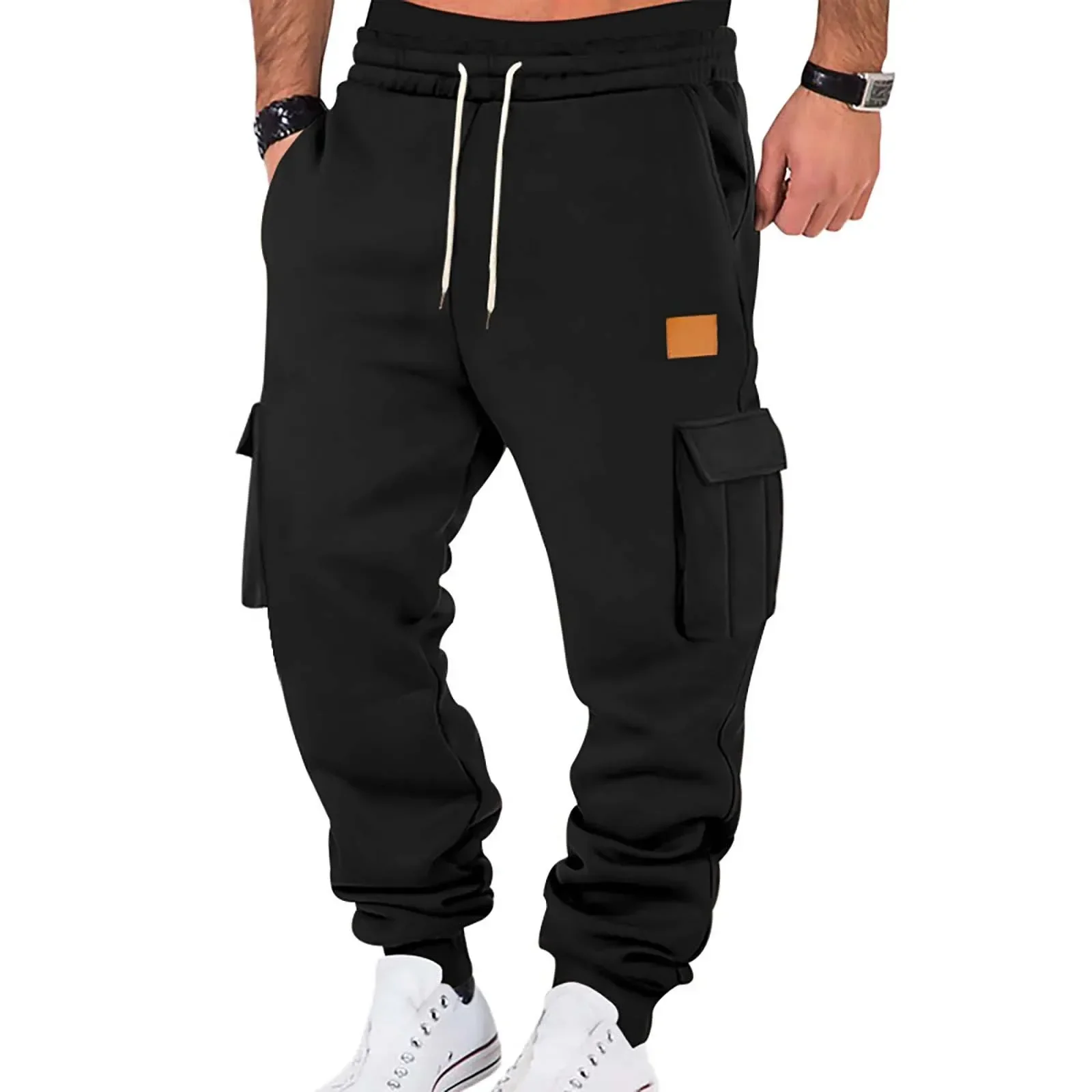 Men's Casual Loose Straight Work Pants 2026 Style Autumn Winter Fashion Multi-Pocket Pure Color Sports Pants