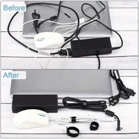 Lot de 50 organiseurs de câbles, gestion de câbles, enrouleurs de câbles, protecteurs de ruban adhésif pour attaches de câbles, accessoires de téléphone, organisateur de câbles 3