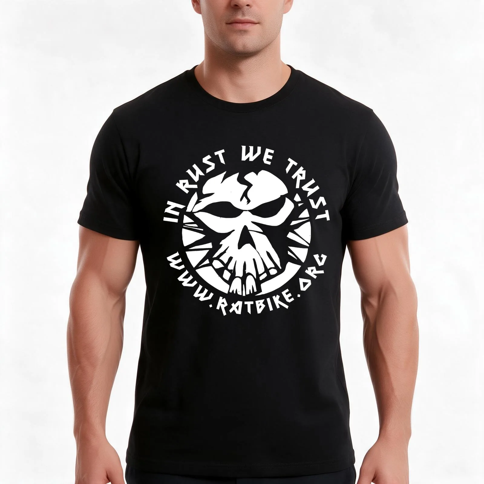 In Rust We Trust T-Shirt, Summer Casual Cotton Tee, Oversized Streetwear Tops, Vintage Graphic Print, Loose Fit Short Sleeve