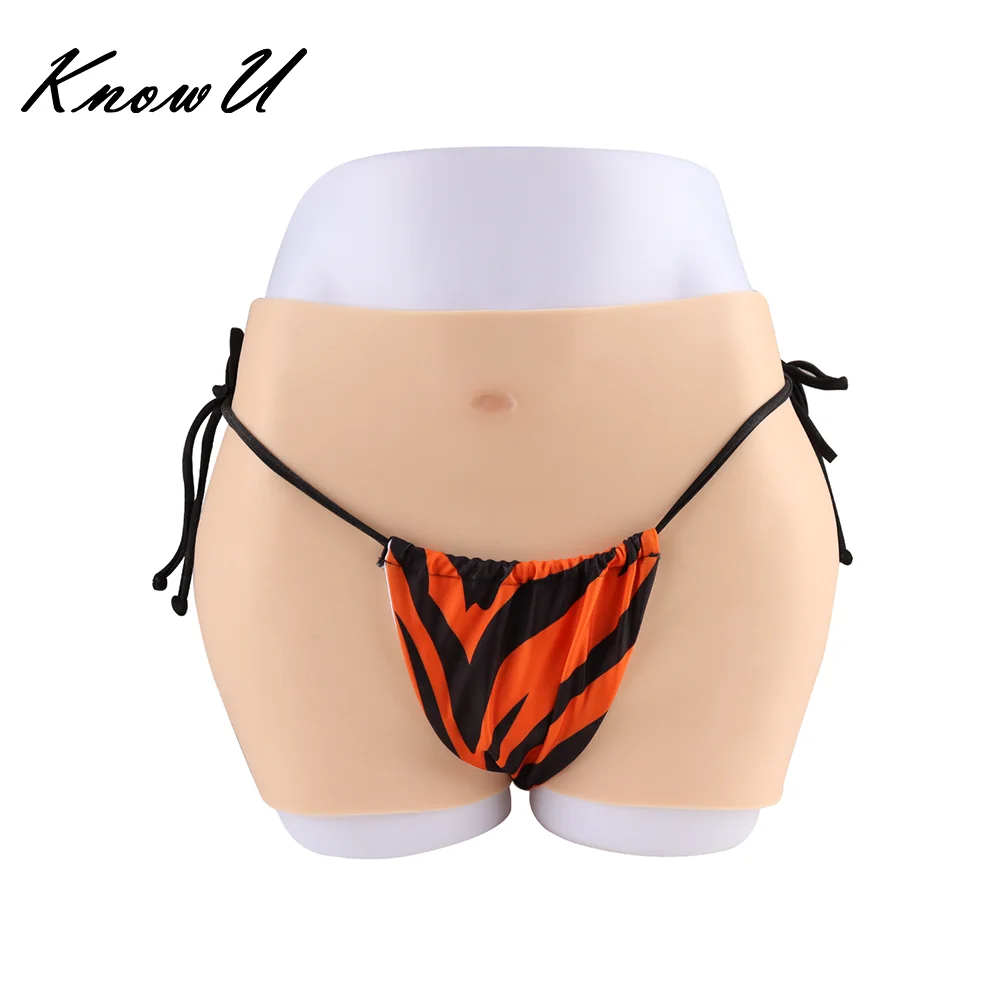 KnowU Silicone Hip Pants Open Crotch  Buttocks Thick Pants For Cosplay Transgender Drag Queen Thicken 3CM