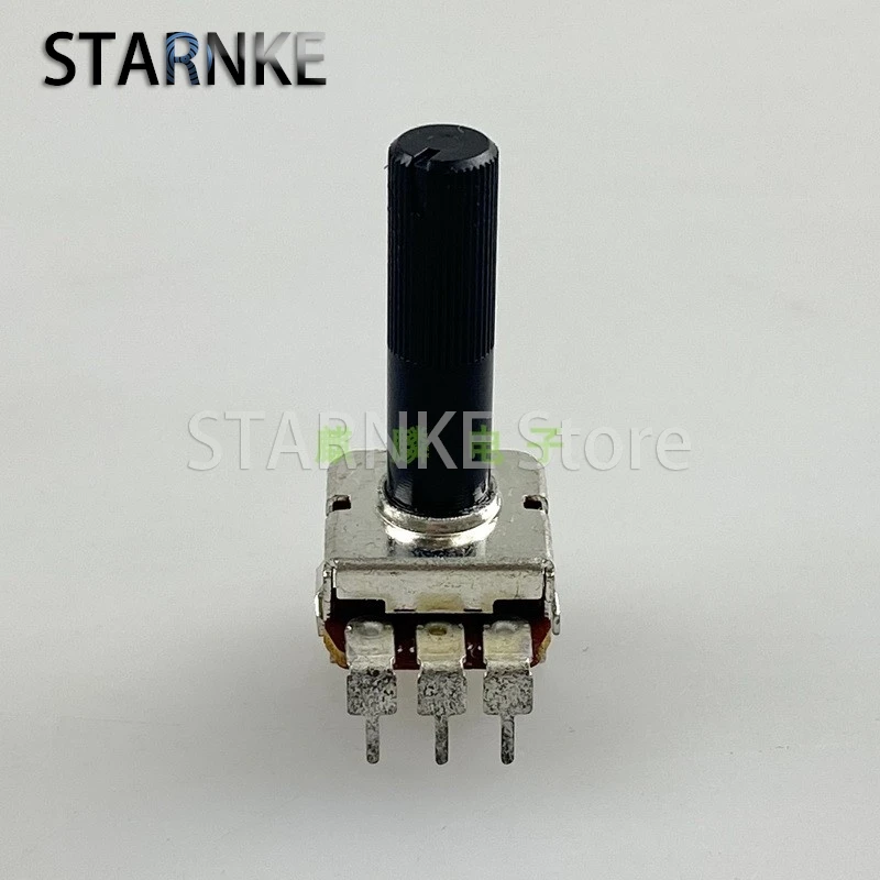 2PCS 12 Type 3-Pin Single Square Potentiometer B10K B50K Adjustable Resistor Temperature And Speed Adjustment Shaft Length 23MM