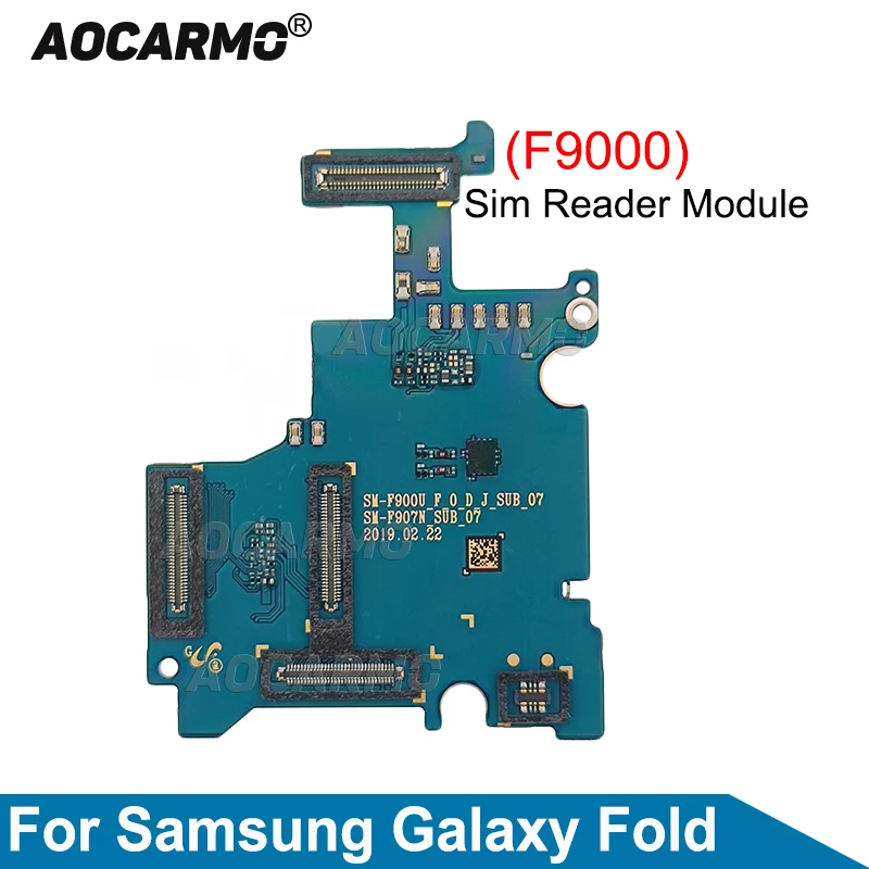 

Aocarmo For Samsung Galaxy Fold F9000 F900U F907N Sim Card Slot Tray Reader Holder Module Flex Cable Replacement Part