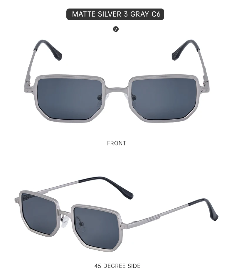 Kleine Rechteckige Steampunk-Sonnenbrille für Herren 2026 Luxusmarke Klassische Quadratische Punk-Sonnenbrille für Männer Vintage-Brillen UV400 – Detail 19