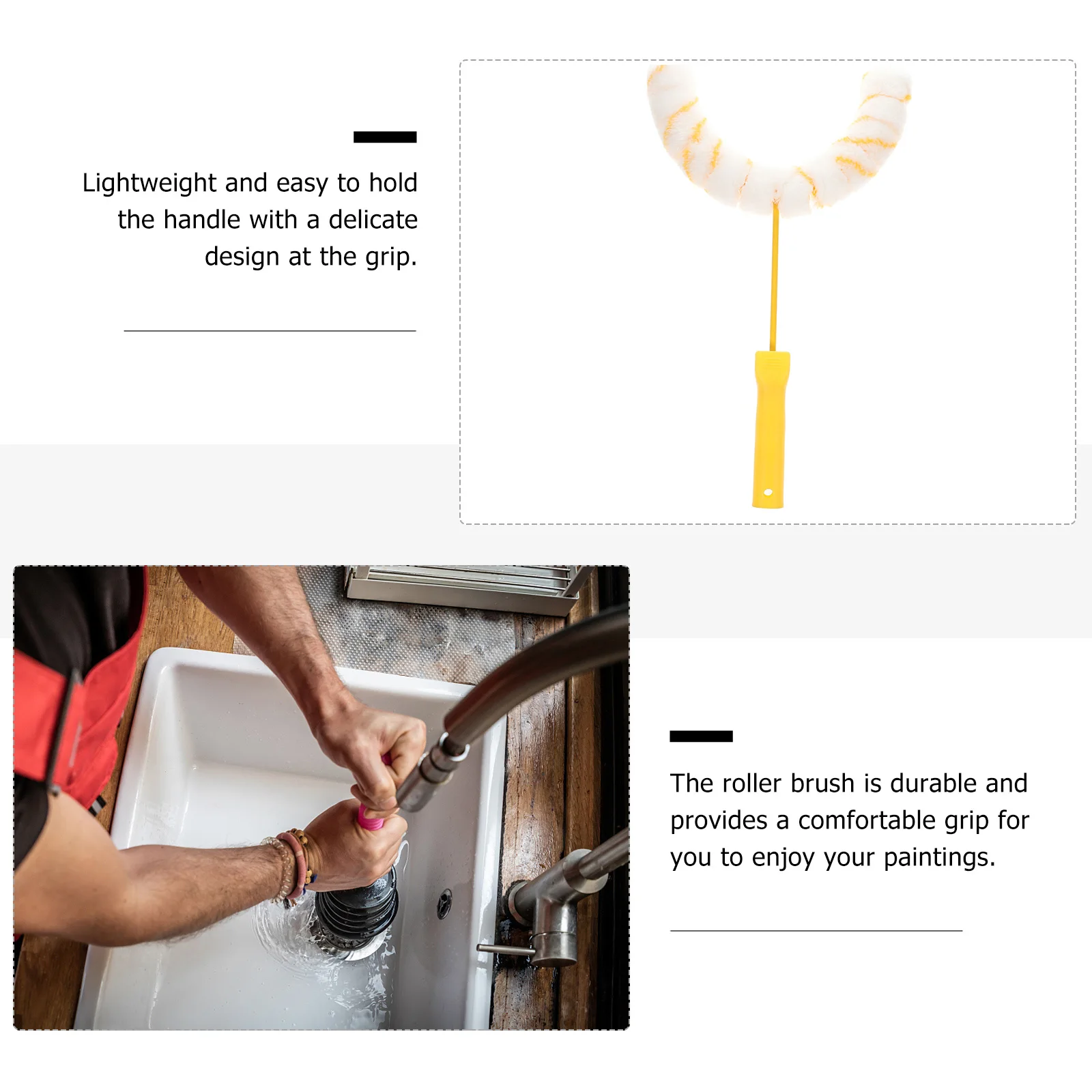 

Paint Roller Brush For Wall Painting Multi Wheels Roller Brush Large Capacity Quick Even Painting Drip Resistant