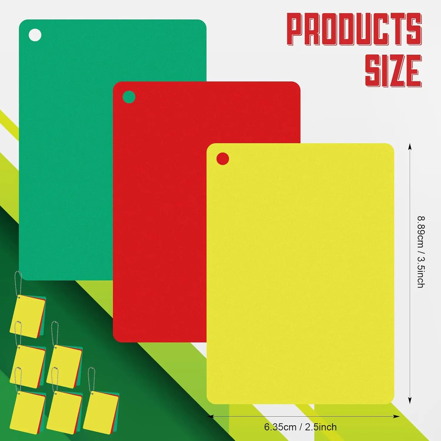 Referee Penalty Cards Football Referee Card Sets Soccer Warning Ejection Delay Green Red and Yellow Cards for Sports Game
