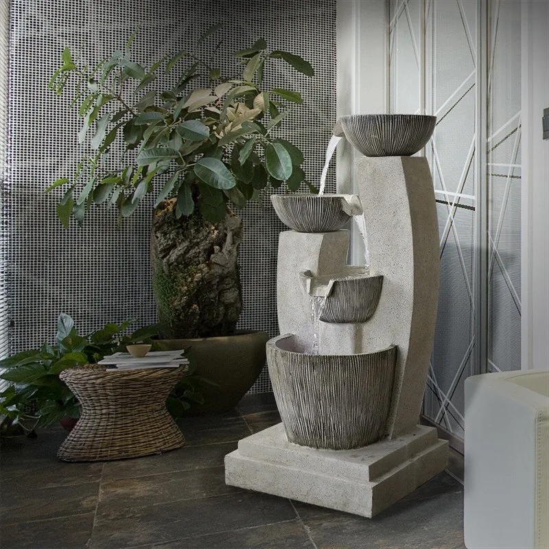 Fountain, flowing water, garden decoration, courtyard feng shui wheel, Nordic style decorative handicrafts, entrance decoration,
