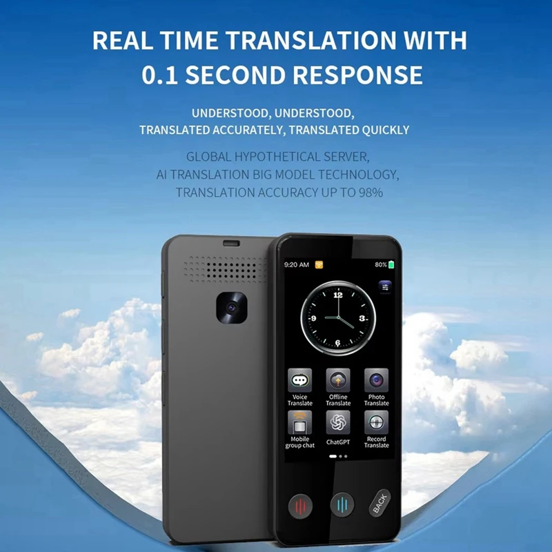 Smart Voice Translator Device Multi 139 Languages Translation Portable Photo Record Text Translator Machine-ABWO