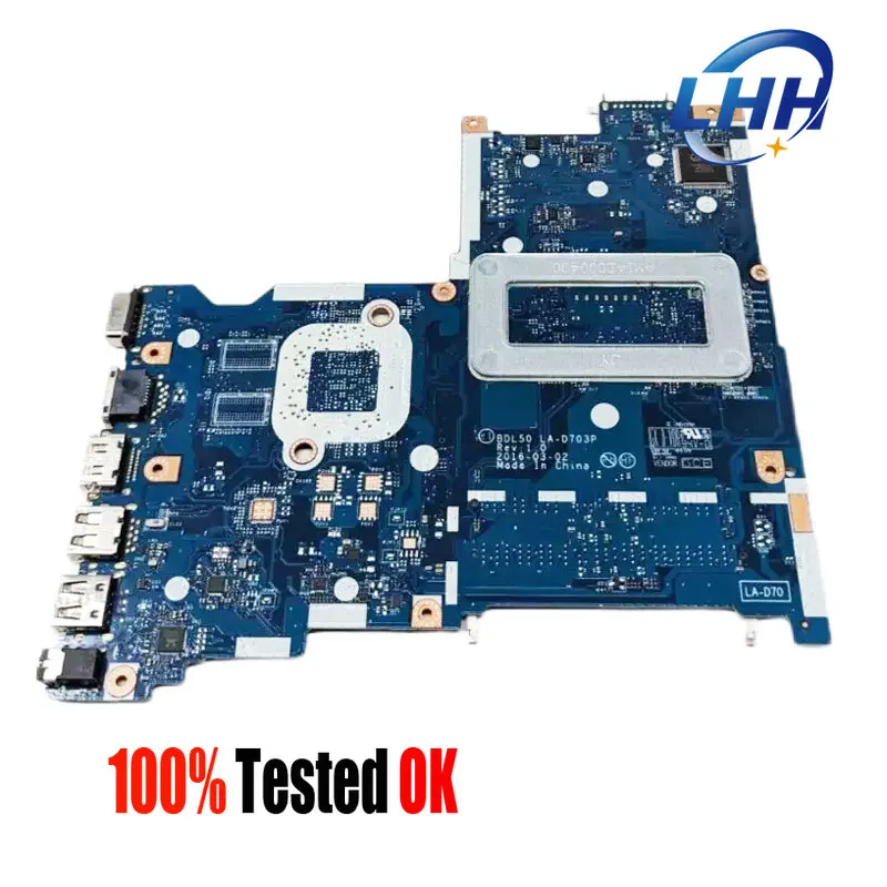 Imagem -02 - Laptop Motherboard para hp Mainboard Cpu Uma Ddr3l La-d703p 15-ac 15-ay 250 g5 I35005u I5-5200u La-d703p