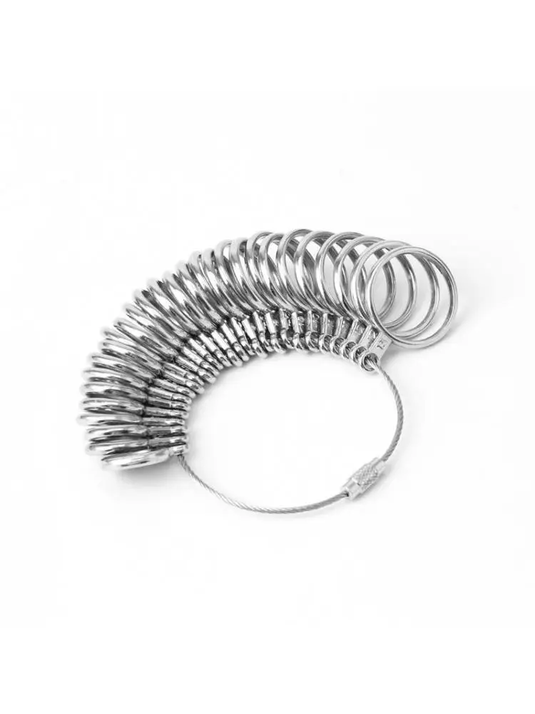  Jewelry Ring Sizers Gauge Tool Ring Metal Ring Finger Measuring Ring Tool