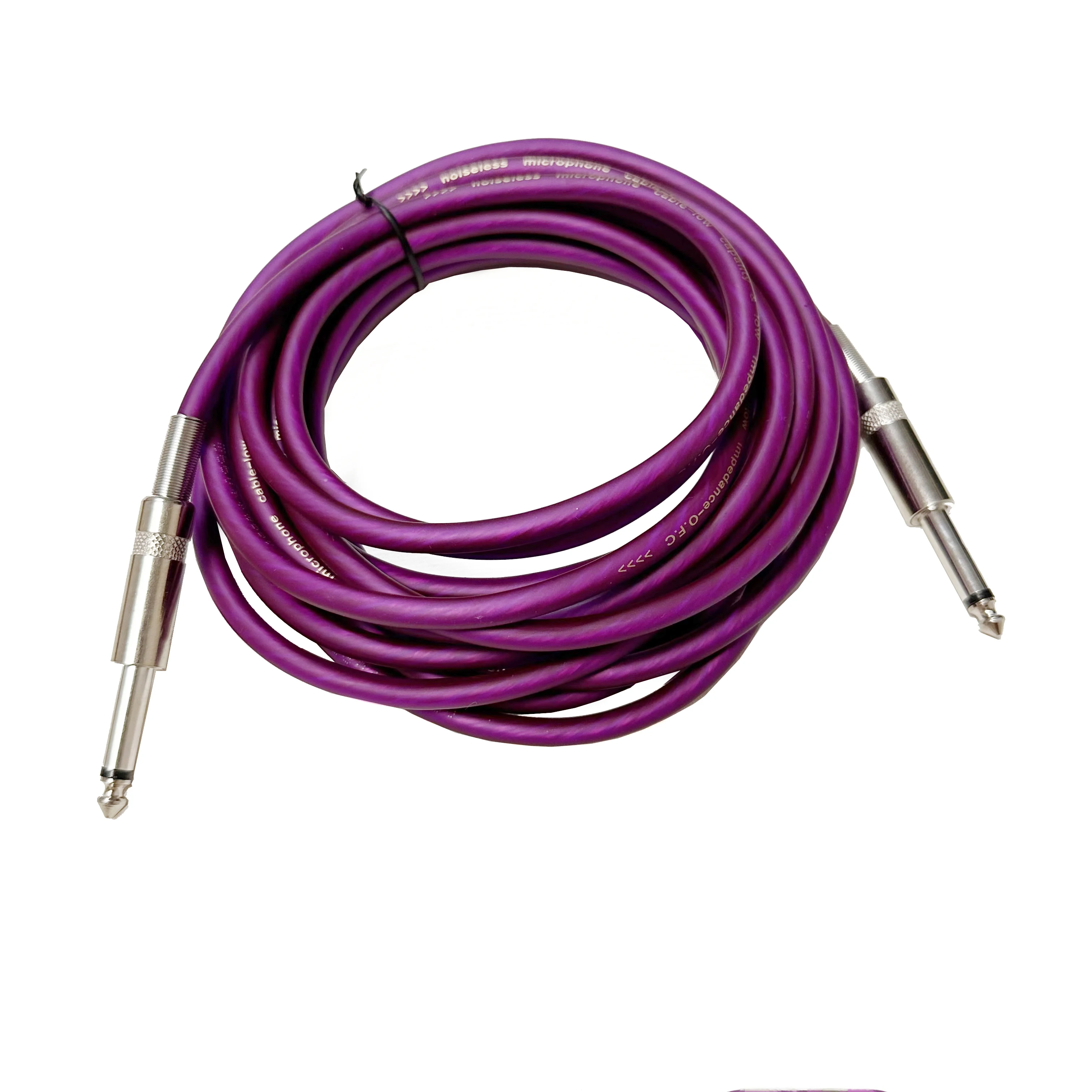 6.35 mm Mono Cable Gold Plated Guitar Cable Male to Male Cotton Braided Instrument Cable for Guitar Bass Keyboard