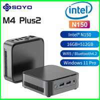 SOYO Mini PC M4 PLUS2 Intel N150 8GB 16GB RAM 256GB 512GB SSD Windows 11 Pro Mini Desktop computer for Home Business Gaming