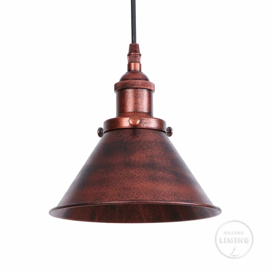 Rust Loft Vintage Industrial Pendant Light Nordic Retro Iron Lights Edison Lamp Lighting Fixture For Cafe Bar Home Lighting