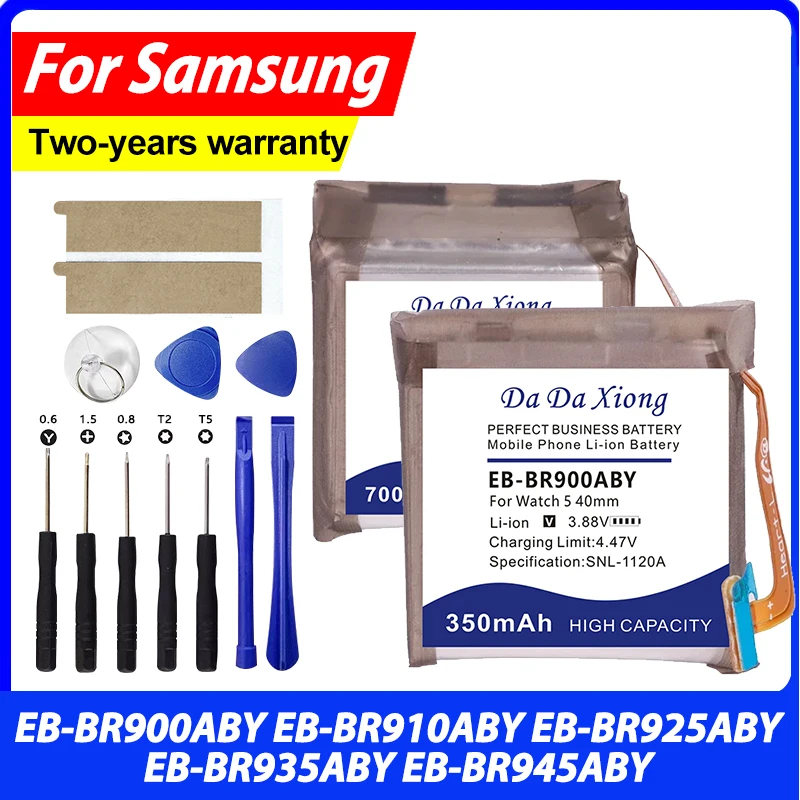 

Аккумулятор 350 мАч-700 мАч для Samsung Watch 5 Pro 6 Watch5 Watch6 40 мм 44 мм 45 мм SM-R900 SM-R925 SM-R910 EB-BR900ABY EB-BR910ABY