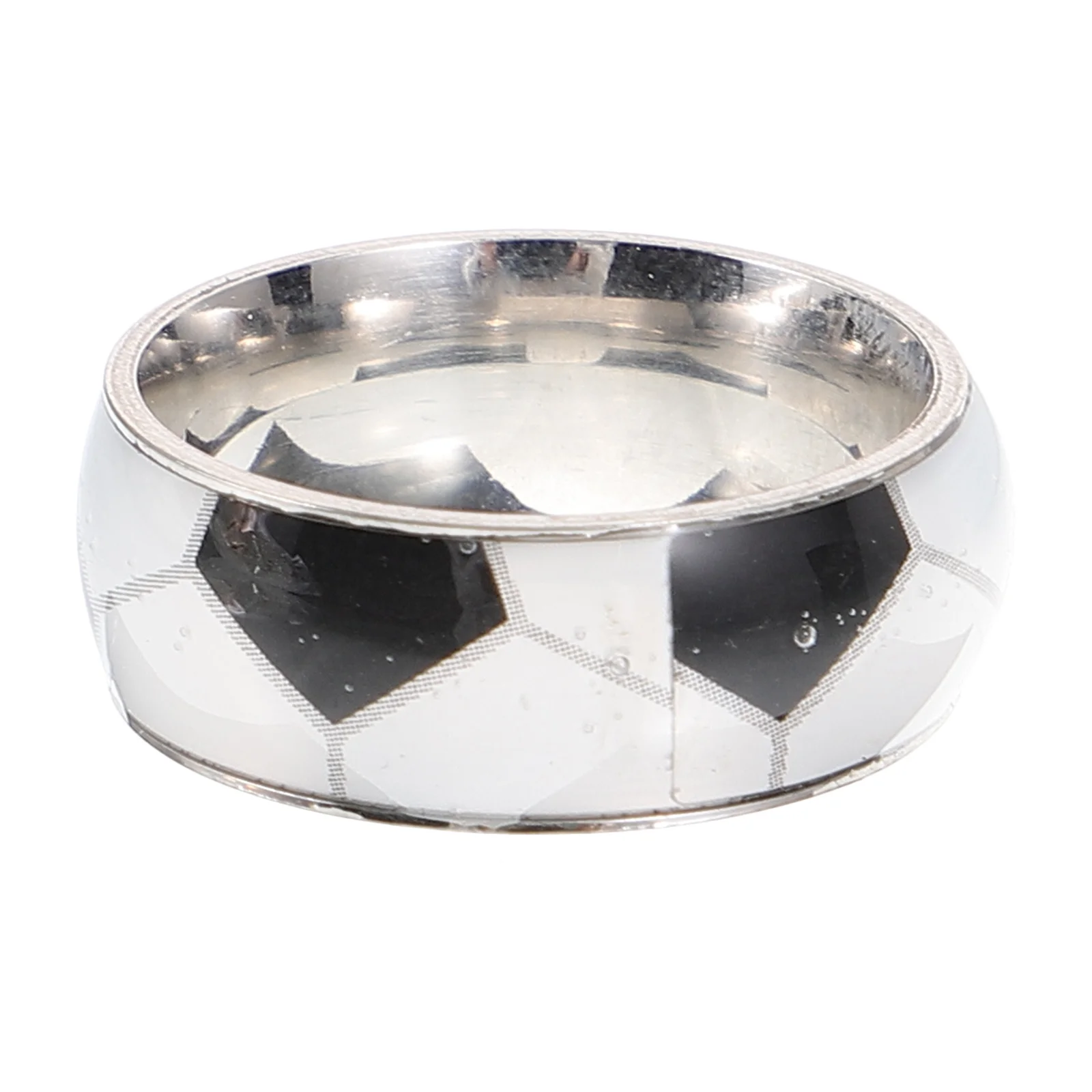 

Football Pattern Titanium Steel Finger Ring Delicate Retro Fashion Male Jewelry Daily Wear Stylish Male Ring Jewelry