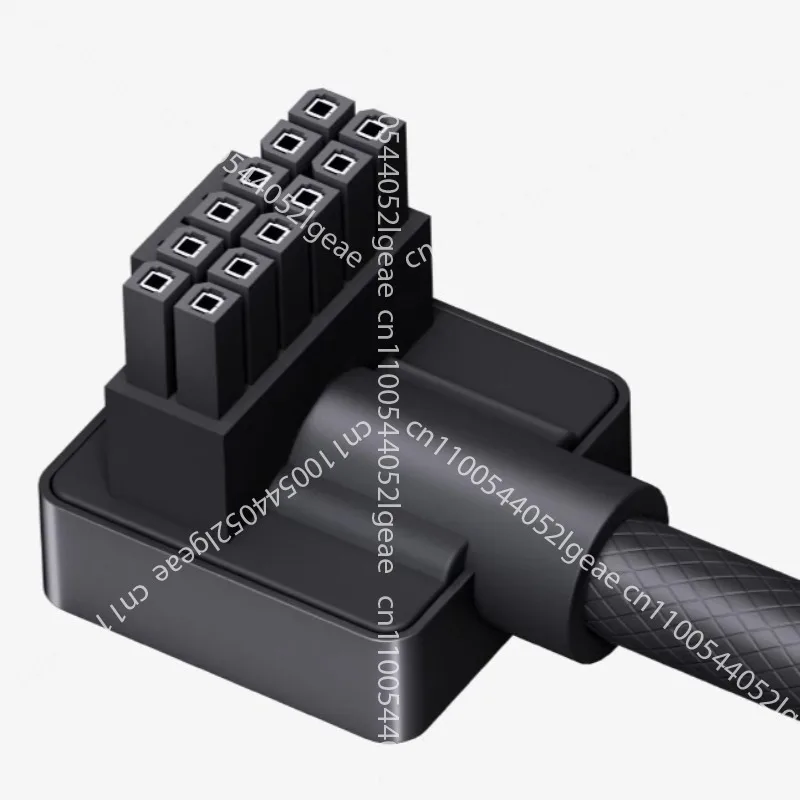 Graphics card power supply cable right angle 90 degree elbow, module cable with light 30cm
