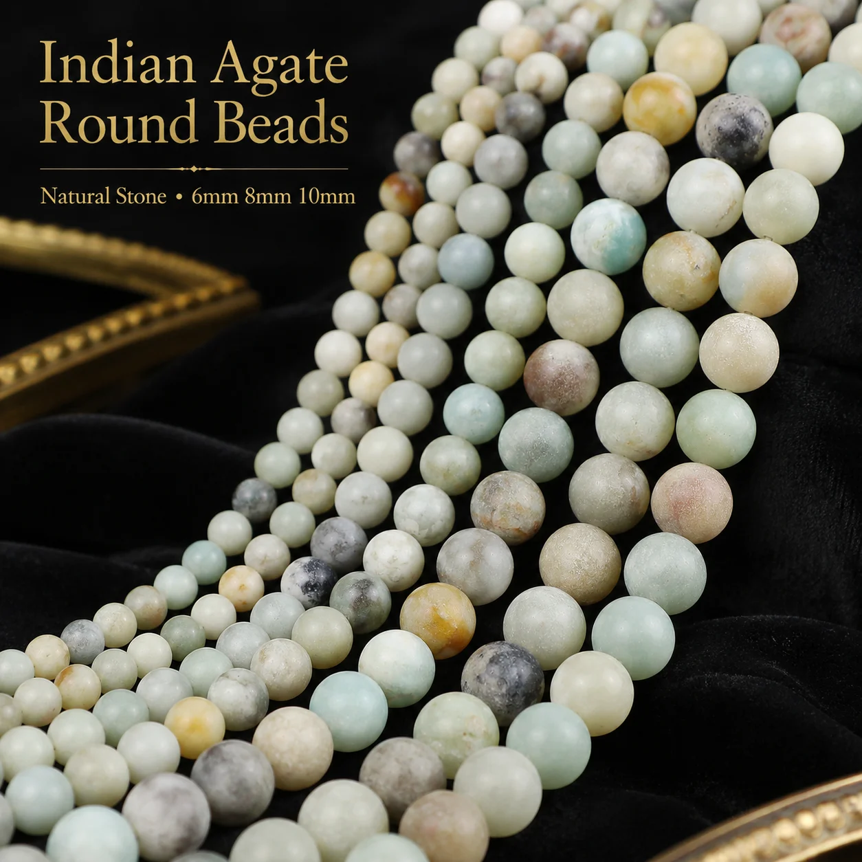 Jewelry Making Amazon - 4-12mm 16-45Pcs Round Amazon Natural Stone