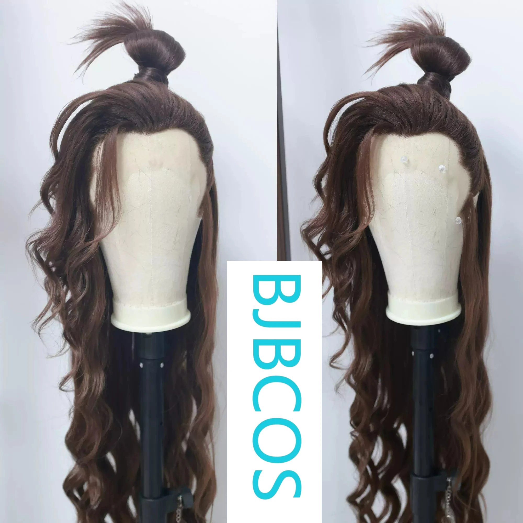 

[Styled Wig]Ashes of the Kingdom‌ Zhuge Dan Brown Three Pointed Lace Front Wig Hair COS Wig Set