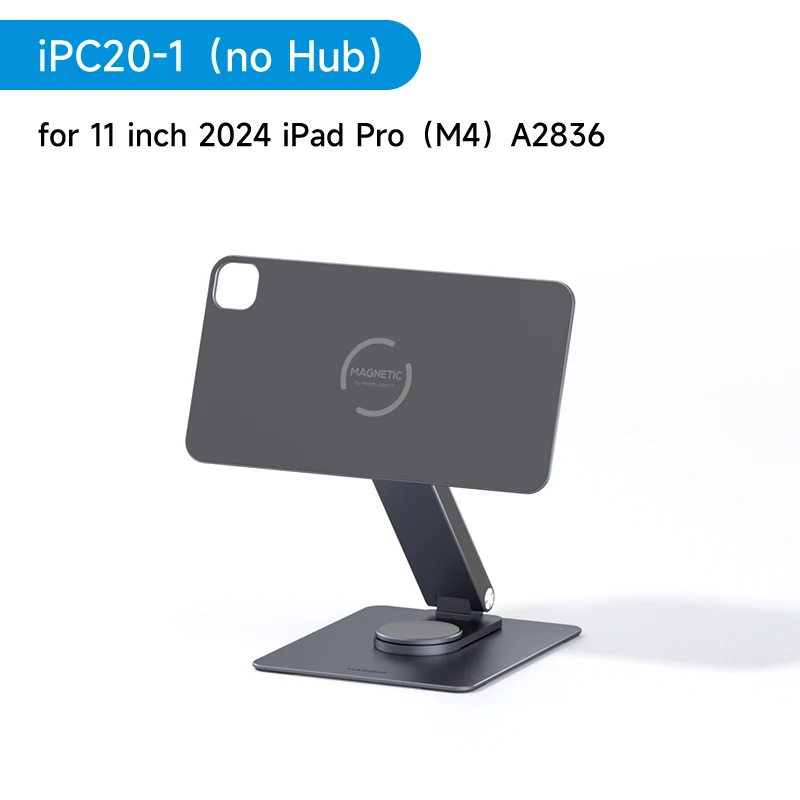 Hagibis-iPad Pro用磁気スタンド,360 ° 調整可能マウント,折りたたみ式