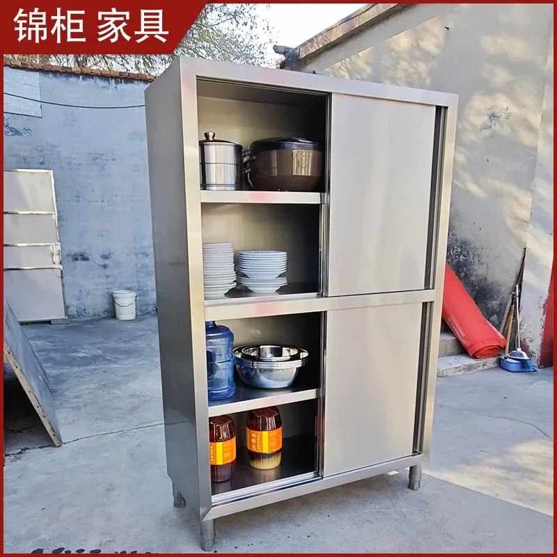 Commercial stainless steel cupboards Commercial cabinets Restaurant canteen staff lunch box tableware Multi-door stainless steel