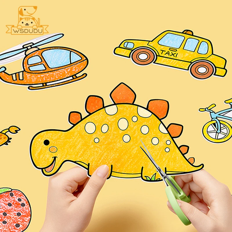 10M Coloring Roll Baby Graffiti Drawing Toy Long Painting Paper Cute Animals Dinosaur Ocean Cartoon Pattern Poster Children Gift