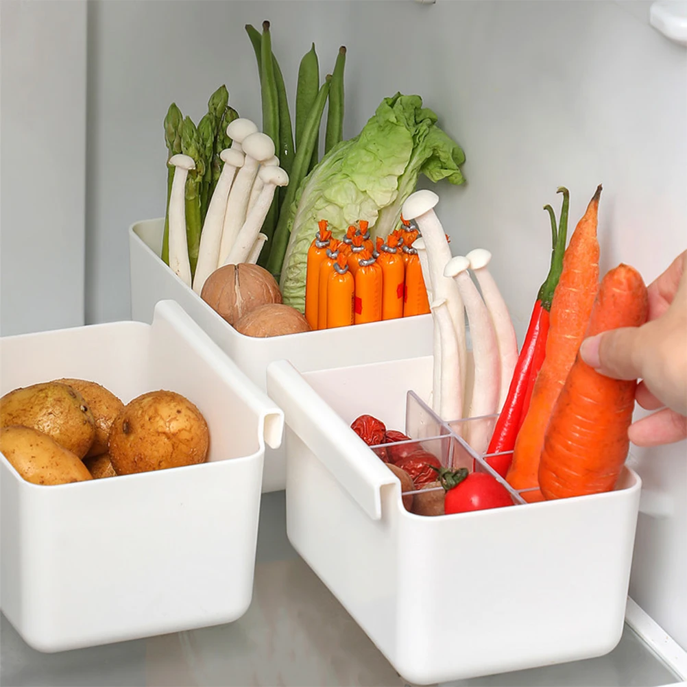 

2pcs Side Door Storage Box For Refrigerator Freezer Organizer Bins Fridge Side Organizer Kitchen Food Container Pantry Storage