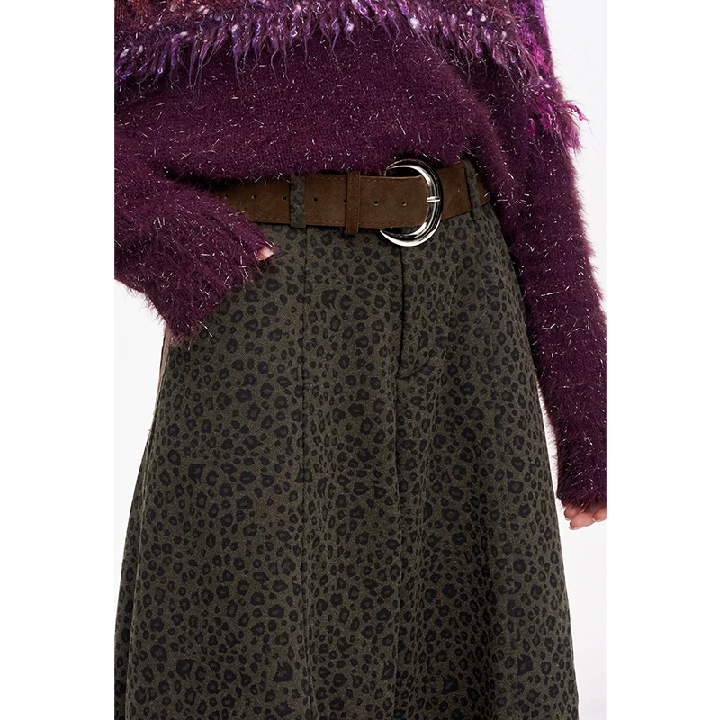 ELFSACK Minimalist Casual Classic Leopard Print Wide Leg Loose Pants For Women