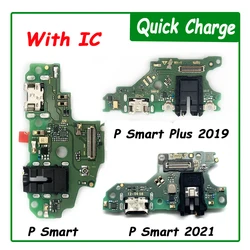 Port de chargeur USB pour Huawei P Smart 2019, P Smart 2021, connecteur Jack S6, carte de charge, câble flexible avec micro, microphone, nouveau