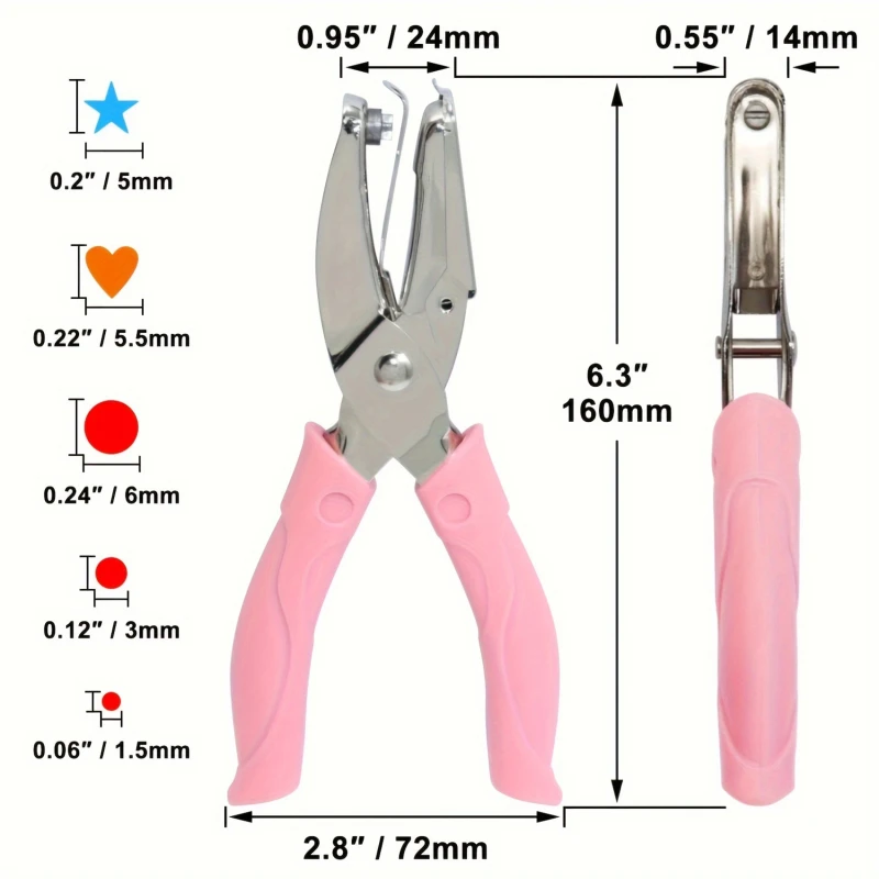Cute Single Hole Puncher Scrapbooking Paper Clothes Punches Star Heart Circle Hole Punch DIY Craft Shape Cutter Perforator