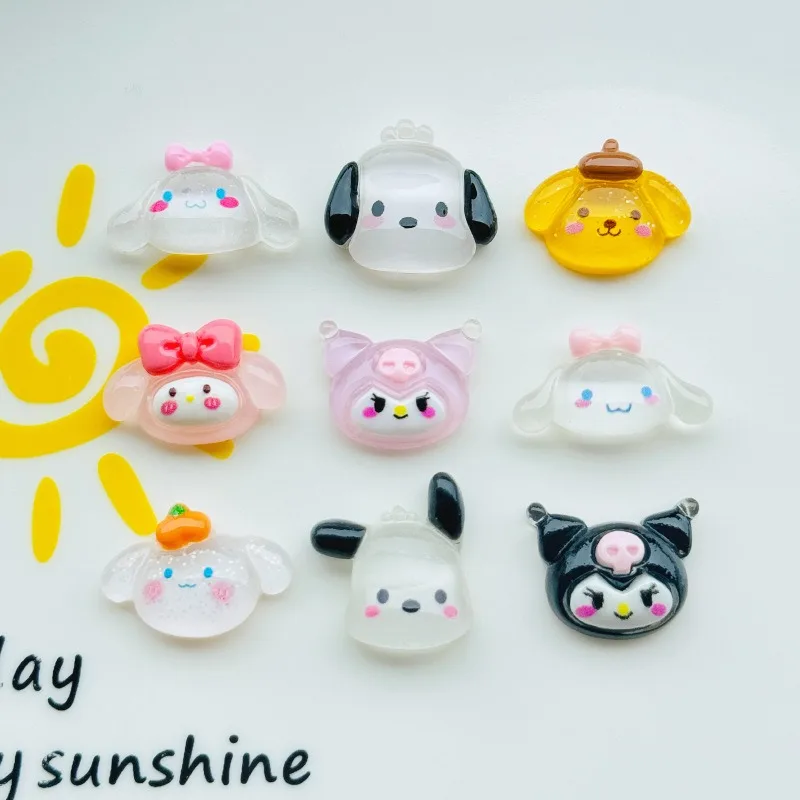 

5pcs Hello Kitty Decorative Materials Cartoon Cute Toys DIY Hole Shoes Hairclip Patch Desktop Accessories Student Gift Wholesale