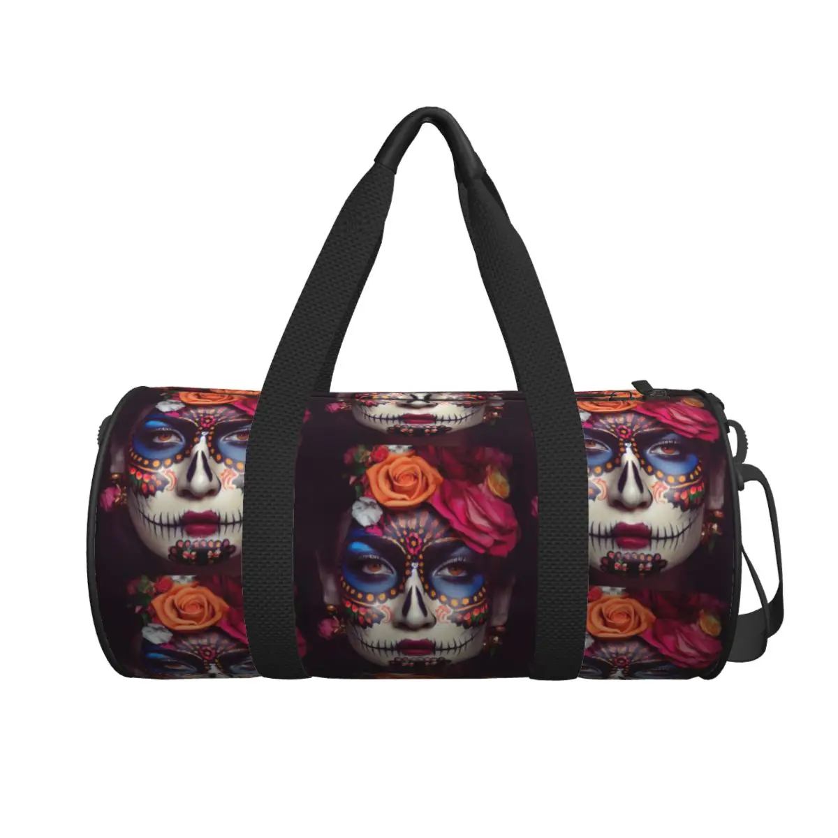 

Mexican Catrina Girl Day Of The Dead Sugar Skull Large Duffle Gym Bag Multi-Functional Duffle Travel Bags Handbags Fitness bag