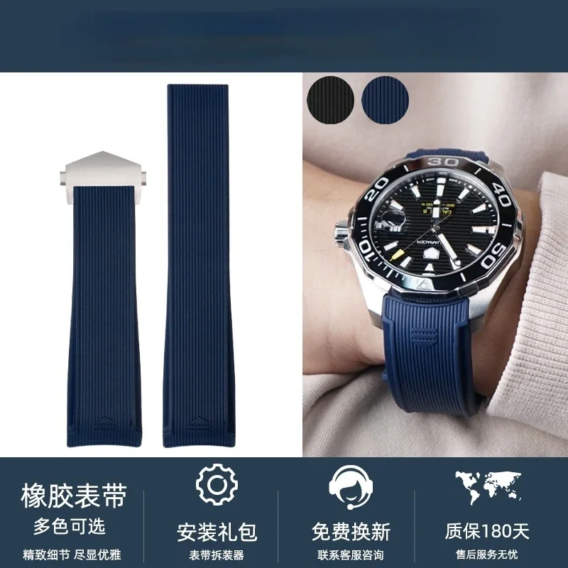 

Substitute Tag Heuer Silicone Strap Way201 Competitive Diving 300/500 Men's Watch Calila Tag Rubber Band