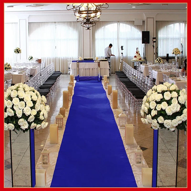 1M/1,2M Königsblau Hochzeit Vlies Outdoor Luxus Korridor Läufer Teppich Dekoration Hochzeit Zeremonie Weihnachten Party – Detail 5