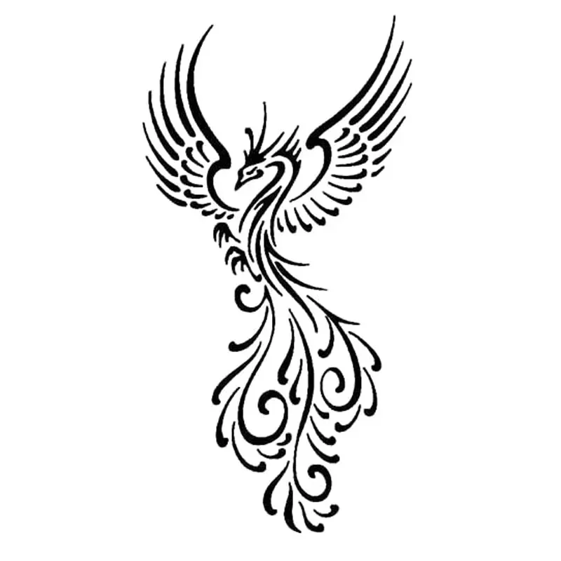 Phoenix Pattern PVC Vinyl Car Sticker Cute Anime Decal Waterproof Caravan Vehicle Exterior Decor Auto Styling Accessories
