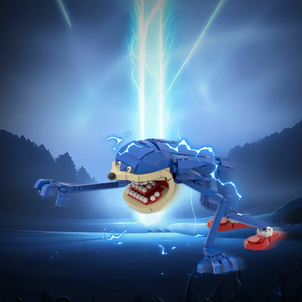 MOC – blocs de construction d'horreur Sonices, bricolage créatif, figurine d'action hérisson, jouet en brique, cadeau d'halloween