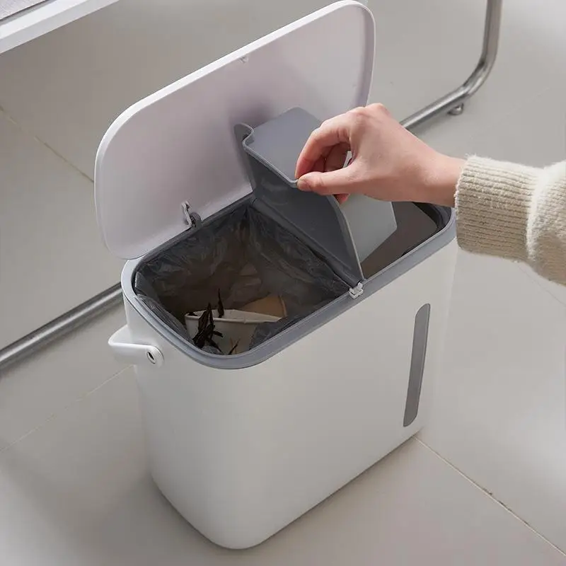 

Контейнер для чайных отходов с разделением сухих и влажных отходов, аксессуар для чайной церемонии Гунфу, ведро для чайного мусора, ведро для чайного осадка, для чайного столика