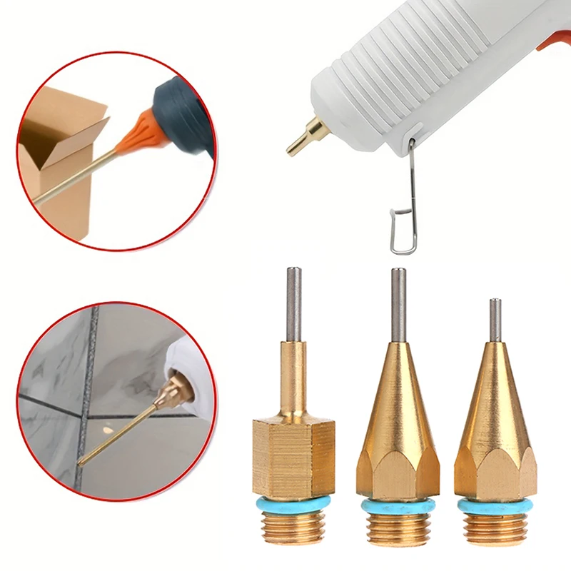 1/3Pcs Brass Precision Hot Melt Glue Gun Nozzle Gun Head Suitable For Detailed Handicrafts Jewelry Making And Repair Accessories
