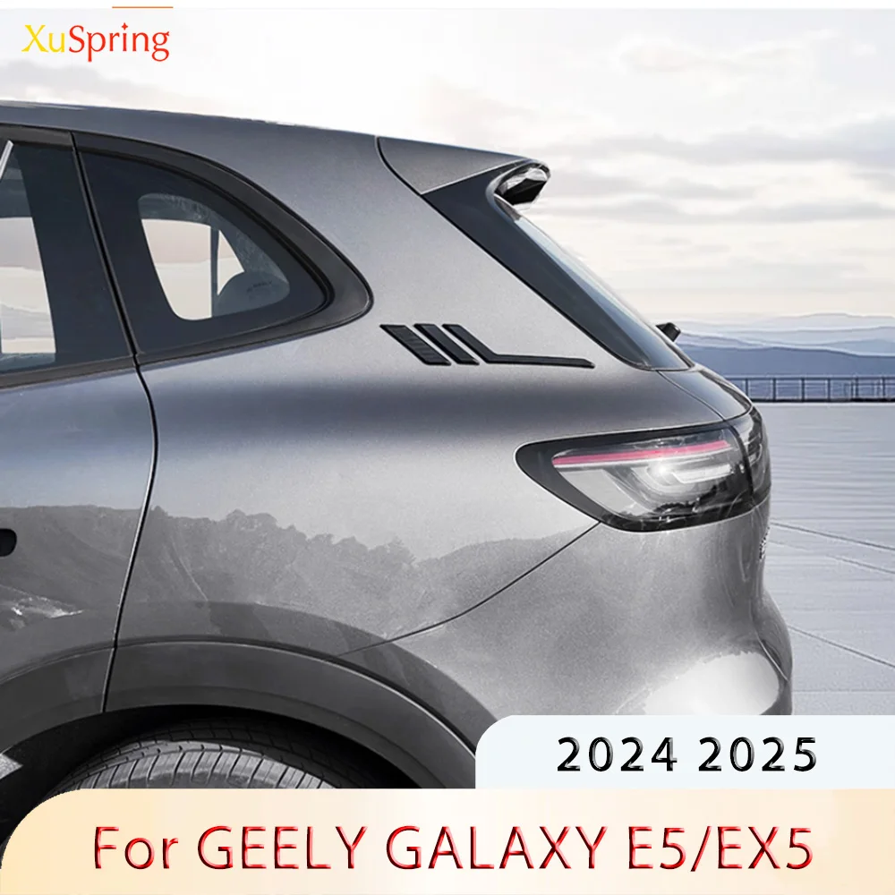 6PCS For GEELY GALAXY E5/EX5 2024-Pre ABS Exterior Accessories Rear Window Shutter Panel Rear Window Blinds Side