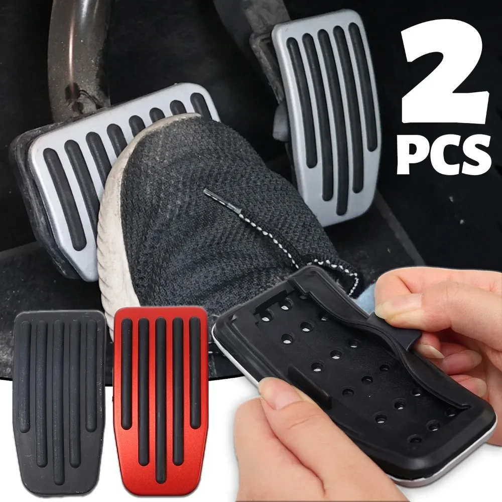 

Car Pedals Brake Throttle Decoration Cover Set Aluminum Alloy Brake Accelerator Foot Pedals Cover Accesories for Tesla Series