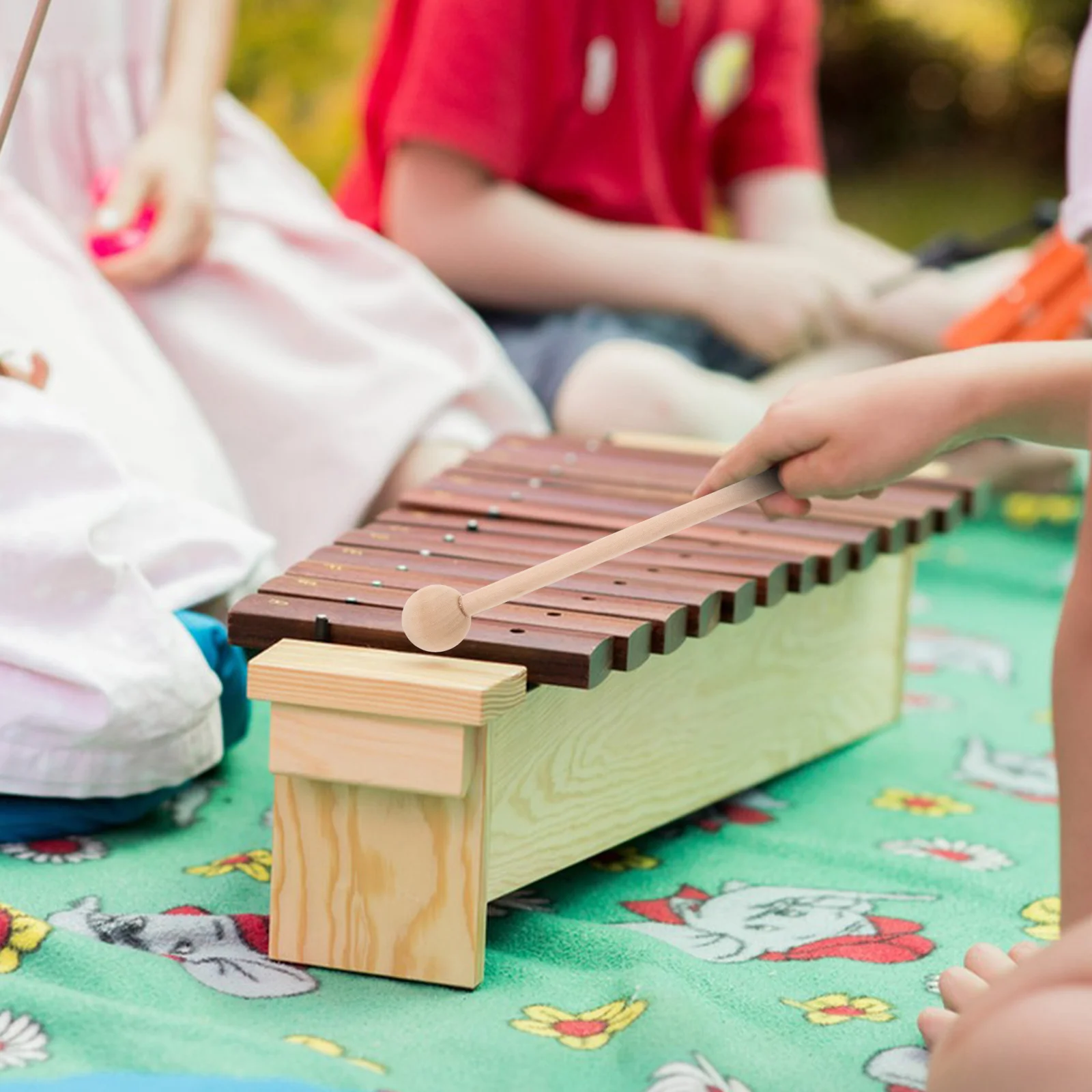 2 Pcs Hammer Bell Kit Mallets Timpani Xylophone Knock The Piano Percussion Sticks Wooden Kid Drum Yarn Toddler Drumstick