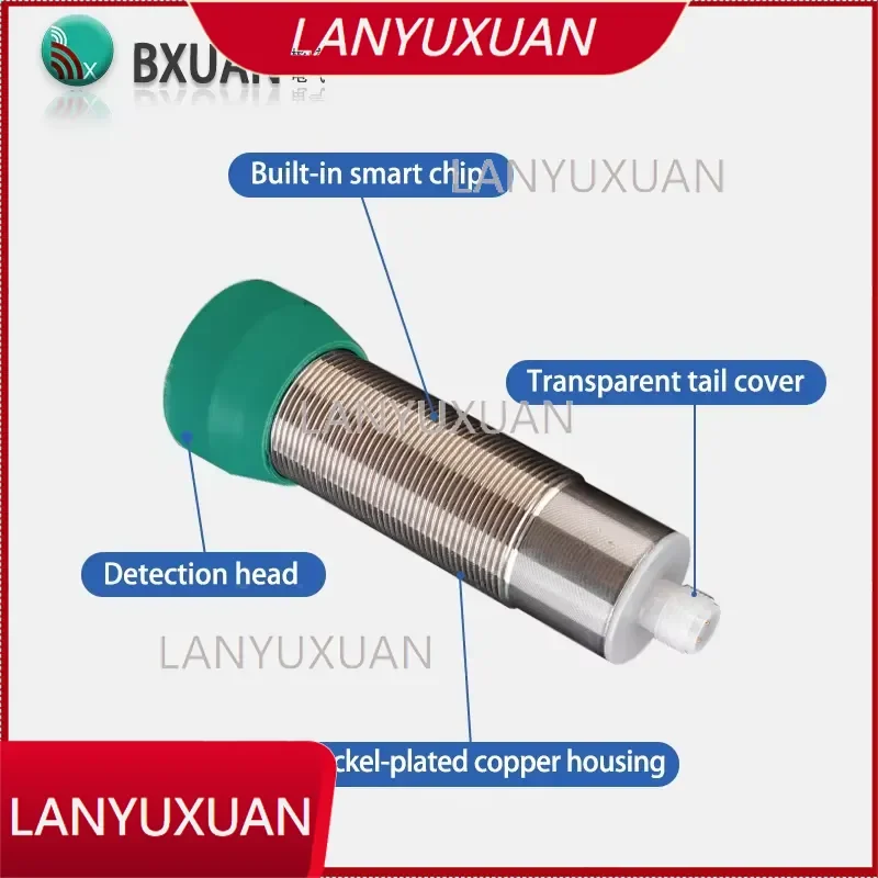 BXUAN Ultrasonic Liquid Level Sensor 6m 8m Detection Distance Switch Quantity NPN Analog Quantity 4-20mA Output Proximity