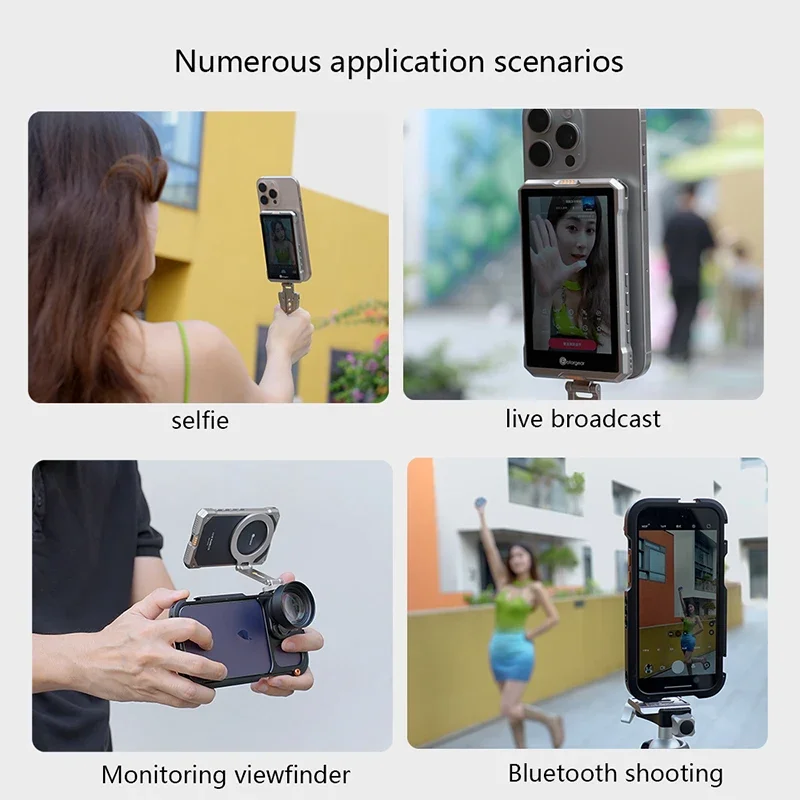 شاشة مراقبة سيلفي مغناطيسية لاسلكية للهواتف الذكية من Fotorgear MS01 للهواتف الذكية وتسجيل الفيديو المباشر VS KingMa PH01