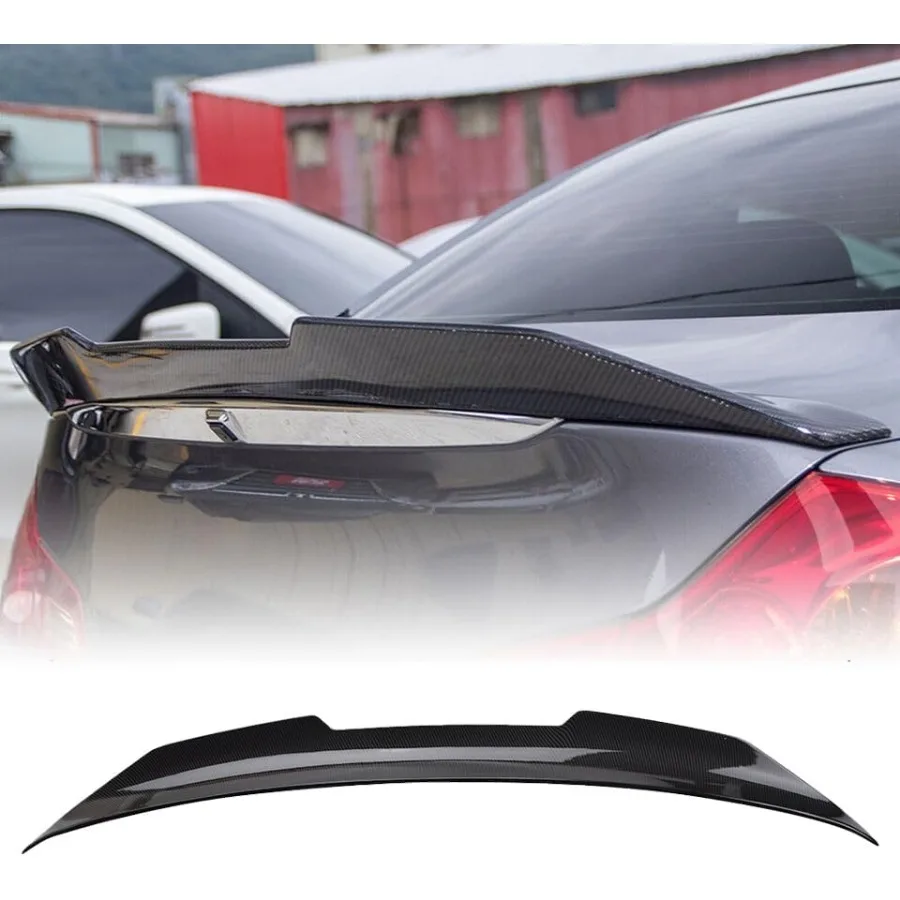 

Задний спойлер багажника PSM Style Fit для 2010-2015 Infiniti G25 G35 G37 4-дверный седан из углеродного волокна, черная губа заднего крыла для улучшения