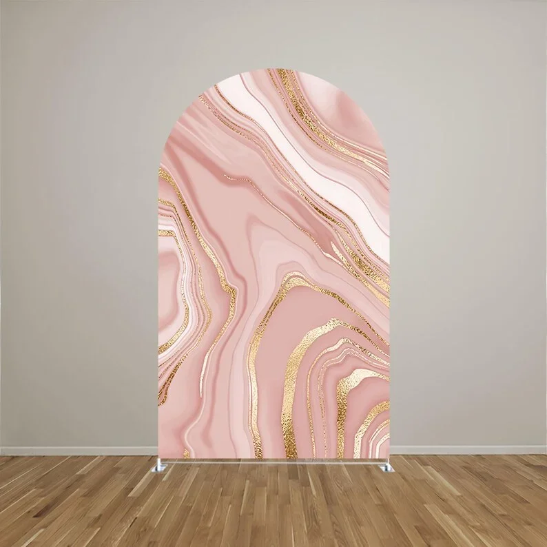 Mehofond قوس خلفية غطاء الزهور فراشة الأميرة حفلة عيد ميلاد الذهب الوردي الرخام فتاة استحمام الطفل ديكور خلفية الصورة