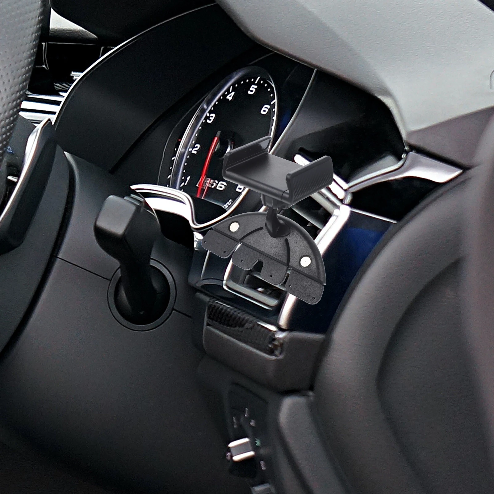 

Car Phone Holder CD Port Mount 360 Degree Rotation Cellphone Stand Mobile Socket Adjustable Compatibility Easy Install Remove