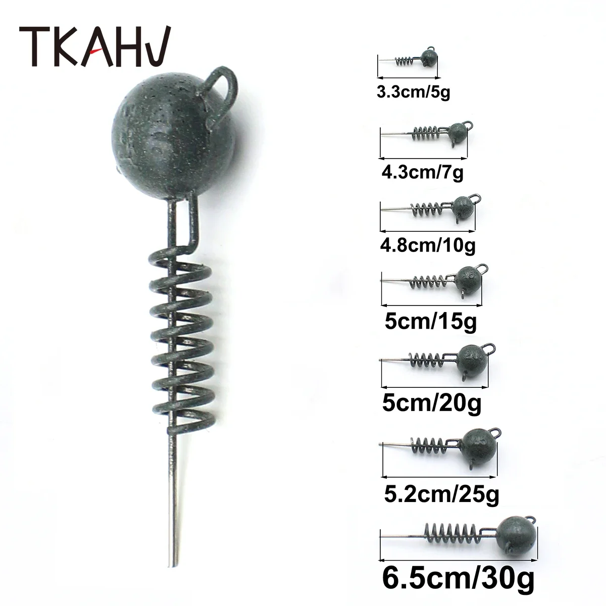 TKAHV 5g 7g 10g 15g 20g 25g 30g Flexhead Screw Jig Head Rigging Soft Fishing Lure Bait Pin Stinger Swimbait  Accessories