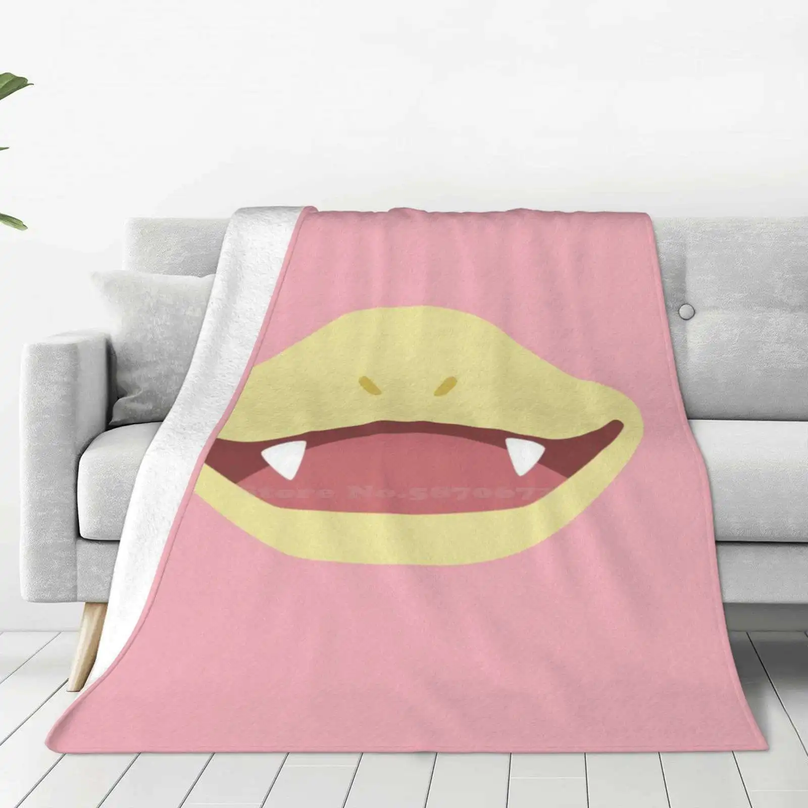 Slowpoke Poke Maniac Mouth Soft Warm Light Thin Blanket Slowpoke Mouth Cute Funny Pink Slowbro Slowking Poke Maniac