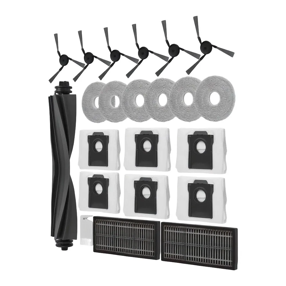 For Dreame For MOVA for p70 for Pro for Ultra Vacuum Cleaner Replacement Accessories Kit with 1 Main Brush 6 Side Brushes 2 HEPA