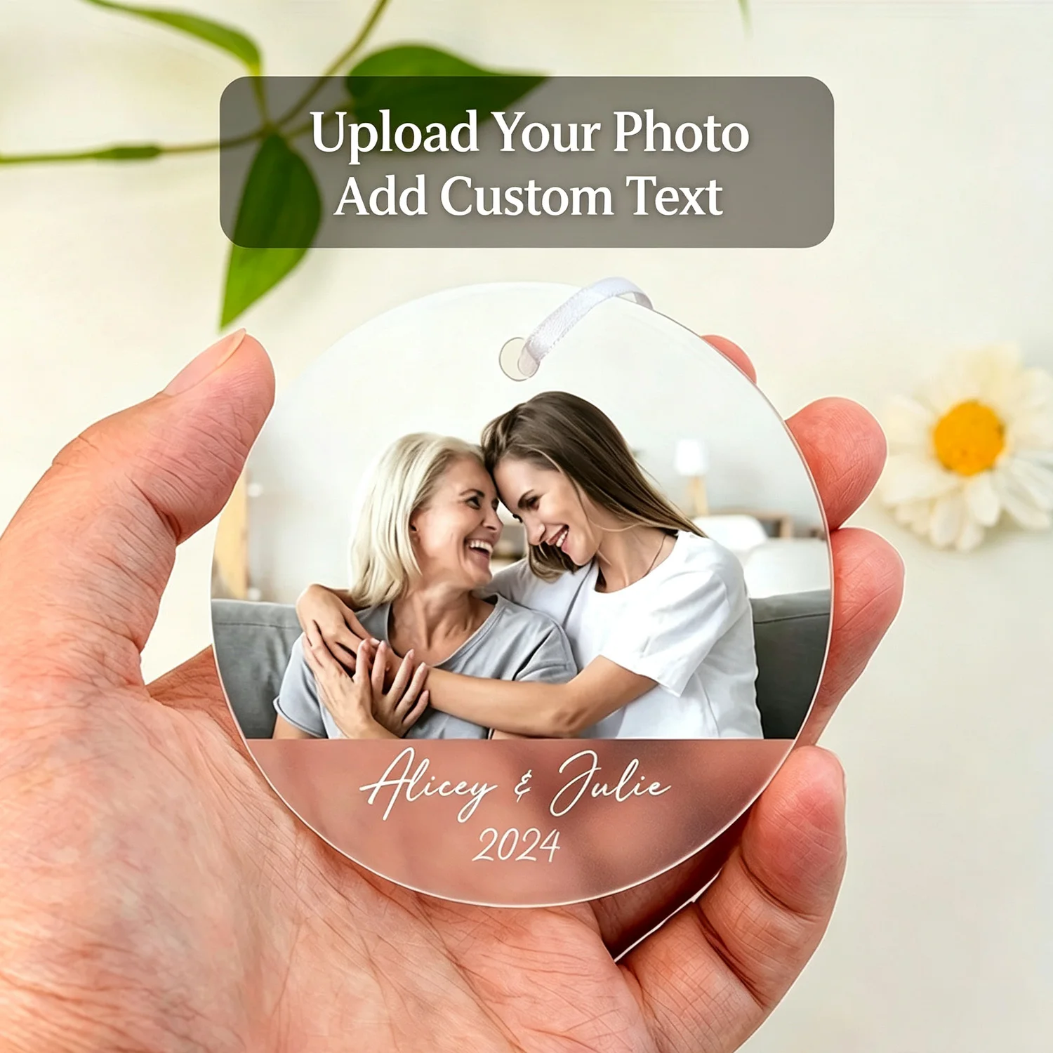 Personalized custom photo acrylic wall decorations. Upload photos and add personalized text. A meaningful and memorable gift.