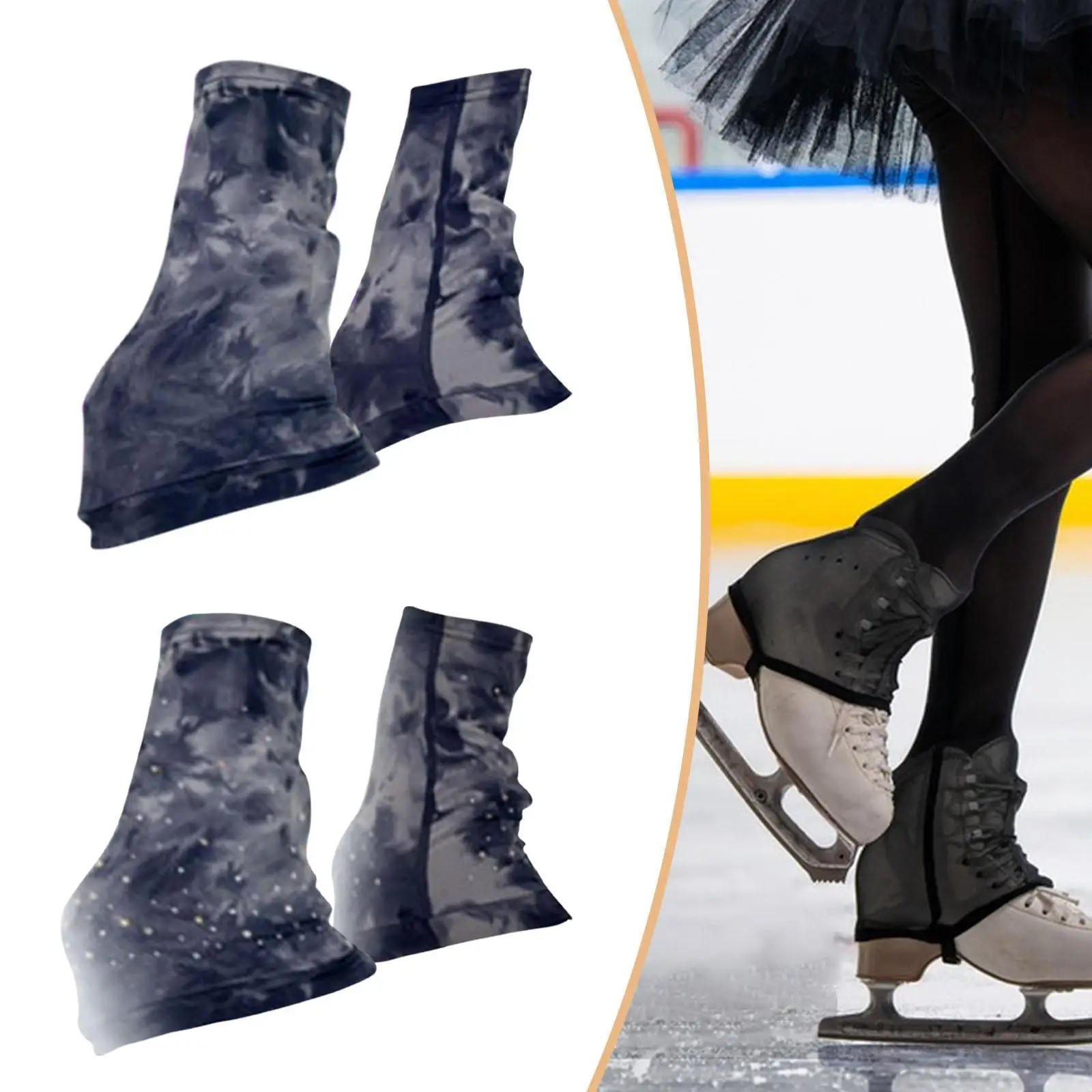 Ice Skating Leg Warmers Thermal Protection Elastic Sock Covers Skates Accessories for Figure Skating